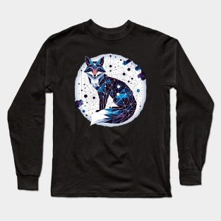 Celestial Vulpine: Starry Fox Long Sleeve T-Shirt